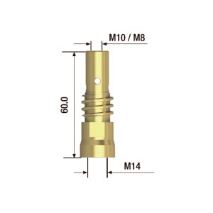 FUBAG Адаптер контактного наконечника сварочного аппарата  M10х60 мм (2 шт.) в Вологде фото