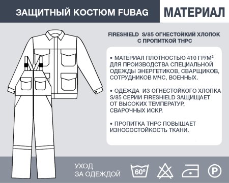Защитный костюм Fubag размер 48-50 рост 3 в Вологде фото