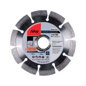 Алмазный отрезной диск FUBAG Beton Pro D125 мм/ 22.2 мм по бетону в Вологде фото
