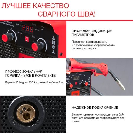 FUBAG Сварочный полуавтомат IRMIG 200 SYN с горелкой 250 А 3 м в комплекте в Вологде фото