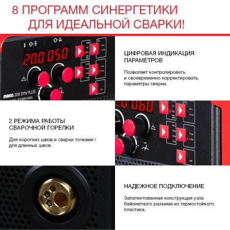 FUBAG Сварочный полуавтомат IRMIG 208 SYN PLUS c горелкой FB 250 3m в Вологде фото