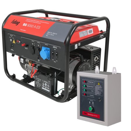 Бензиновый генератор BS 9000 A ES с электростартером и коннектором автоматики + Блок автоматики FUBAG Стартмастер (Startmaster) BS 6600