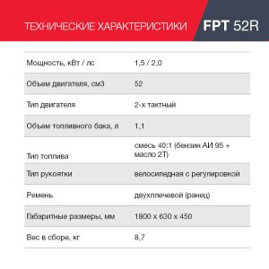 Бензиновый триммер FUBAG FPT 52R в Вологде фото