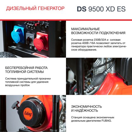 FUBAG Дизельный генератор (одно- и трехфазный) с электростартером DS 9500 XD ES в Вологде фото